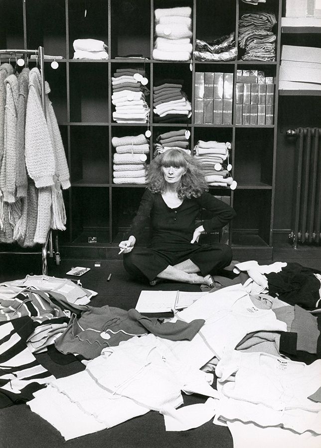 Sonia Rykiel en su taller en 1978