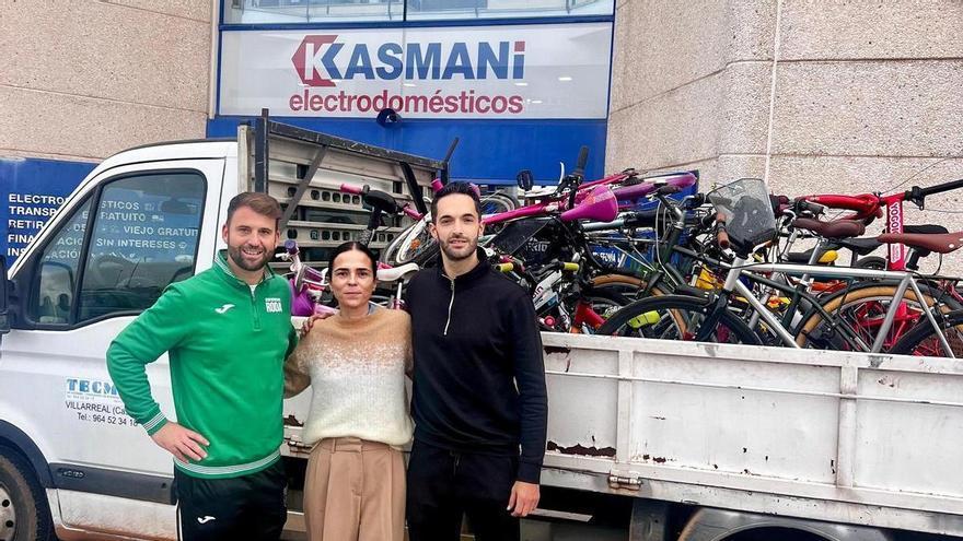 Primeras 70 bicis para el convoy solidario de Castellón a Paiporta