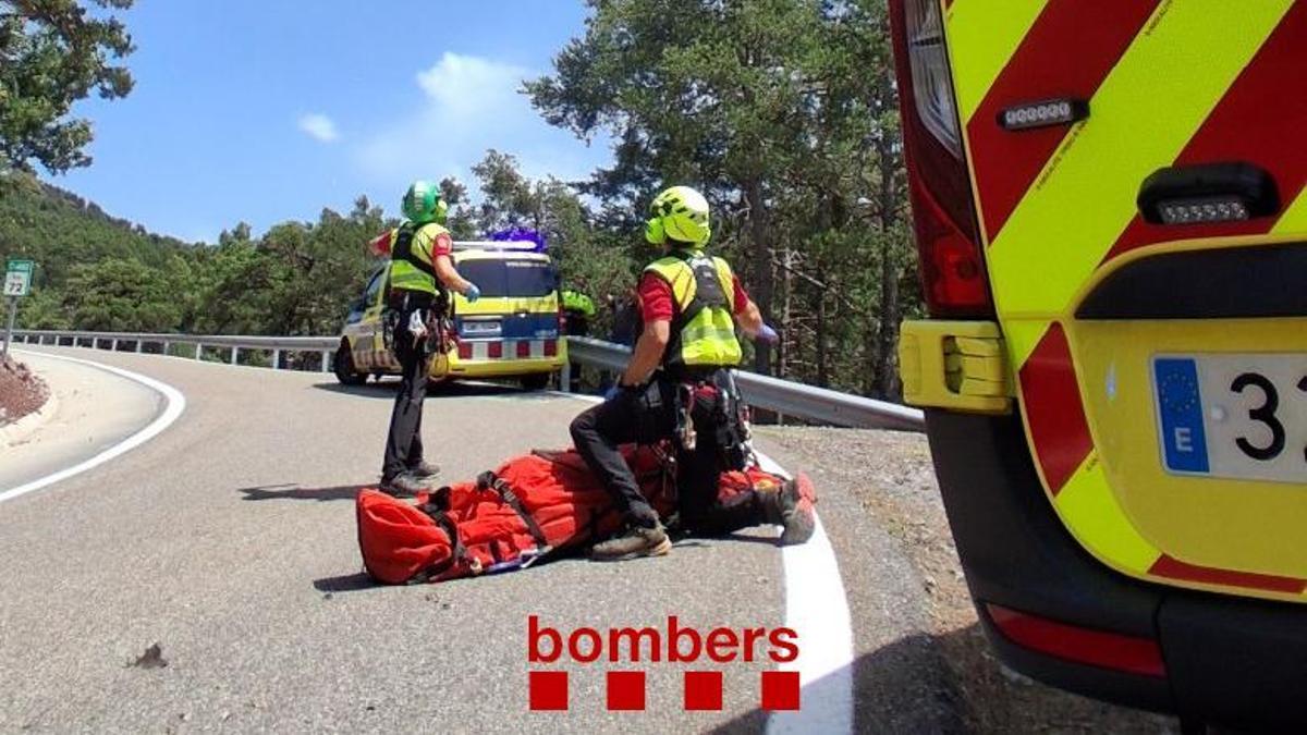 El ferit ha estat pujat a la carretera de Josa i Tuixent