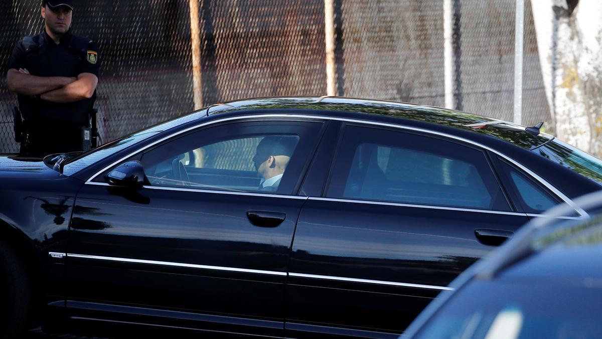 Rajoy arriba pel garatge a lAudiència per declarar com a testimoni en el judici del cas Gürtel