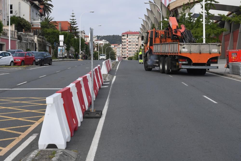 Cortes de tráfico por obras del estadio de Riazor