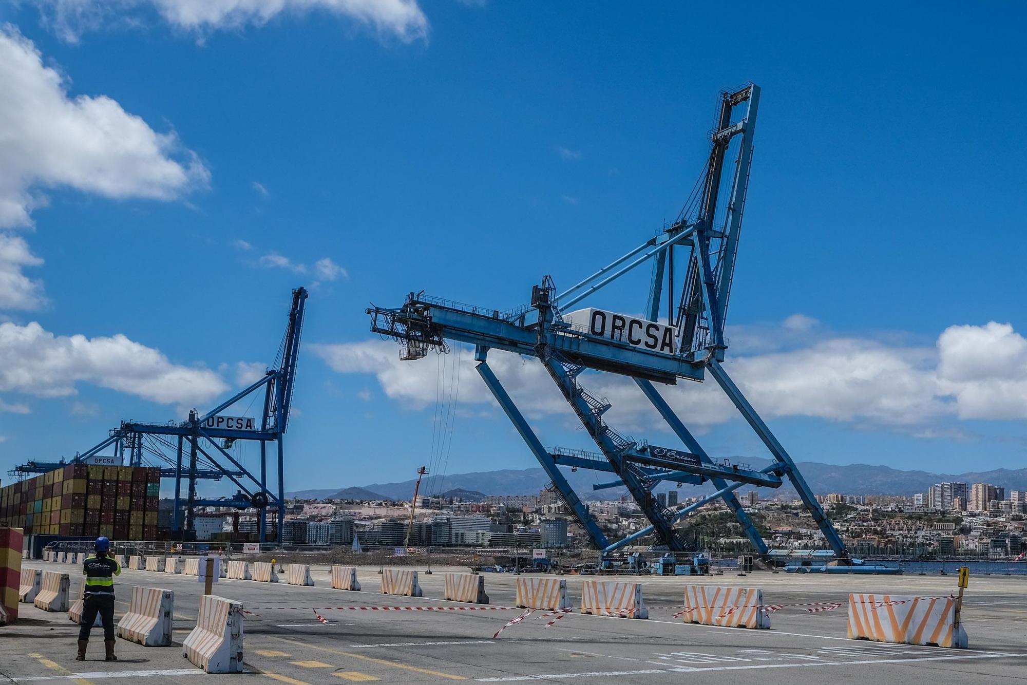 Desmontaje Grúa OPCSA en Puerto de Las Palmas