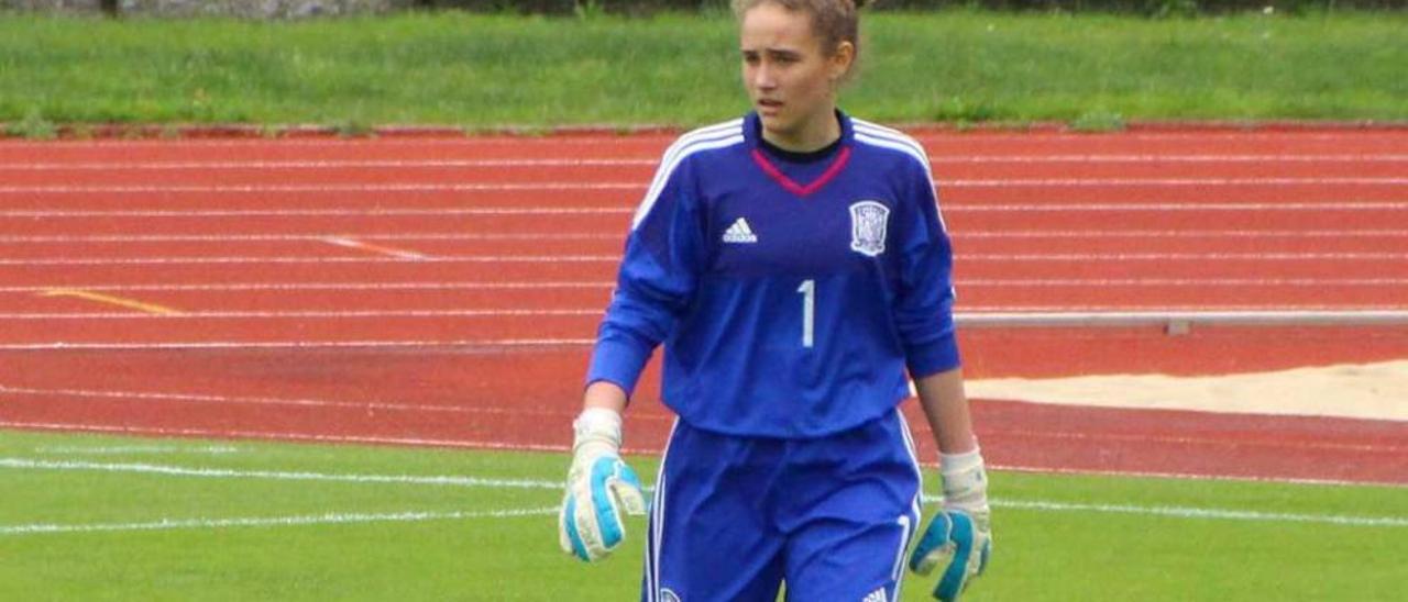 María Echezarreta, en uno de los partidos del torneo.