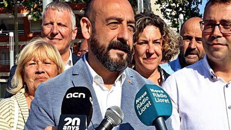 El candidat al Parlament Europeu, Jordi Cañas, a Lloret de Mar.