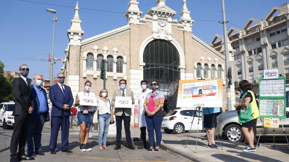 Imagen de la presentación del cupón dedicado al Mercado de Verónicas con fecha de emisión del 4 de octubre