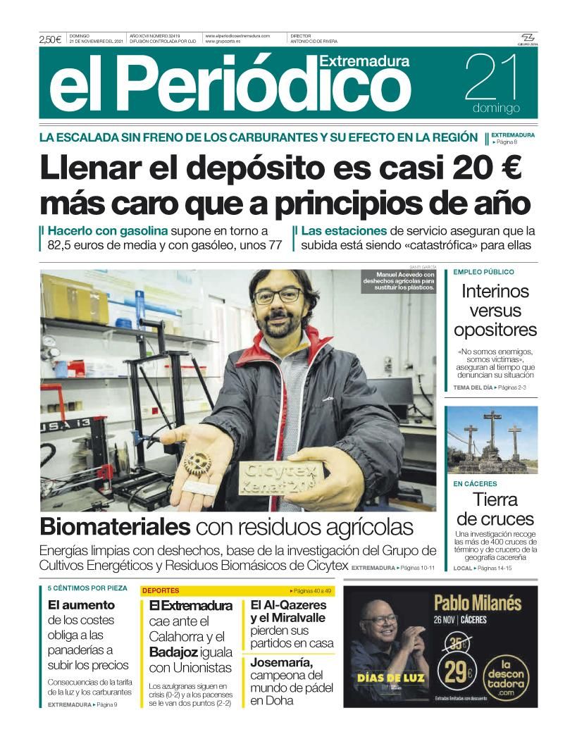 Consulta la portada correspondiente al día 21 de noviembre del 2021