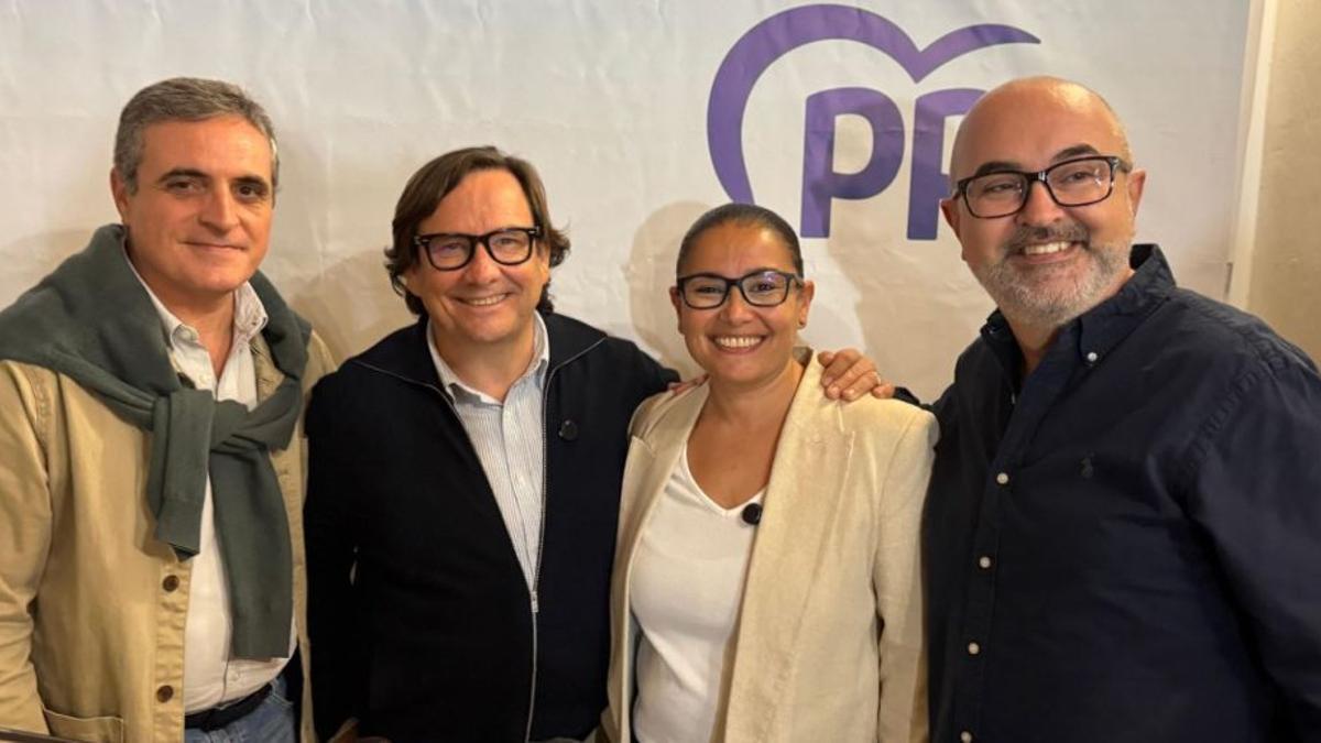 José Vicente Marí Bosó, Javier Marí, Marilina Ribas y Vicent Roig en una imágen de archivo | PP
