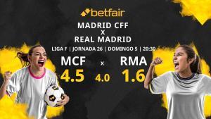 Madrid CFF vs. Real Madrid Femenino: horario, TV, estadísticas, clasificación y pronósticos