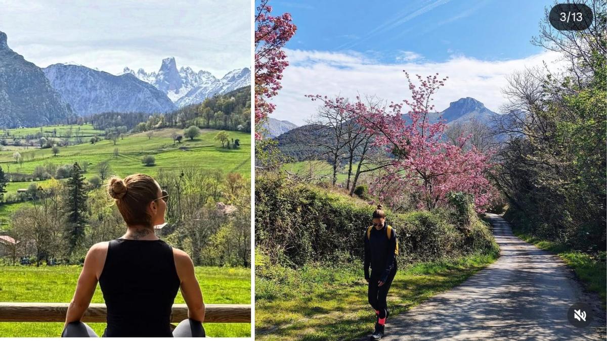 Lara Álvarez disfruta de la Semana Santa en Picos de Europa