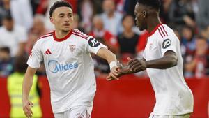 El centrocampista del Sevilla, Rubén Vargas en el estadio Ramón Sánchez-Pizjuán