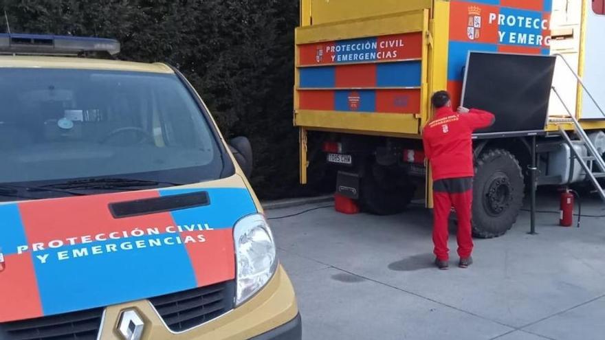 Dispositivo de búsqueda del varón desaparecido el viernes en Los Ángeles de San Rafael.
