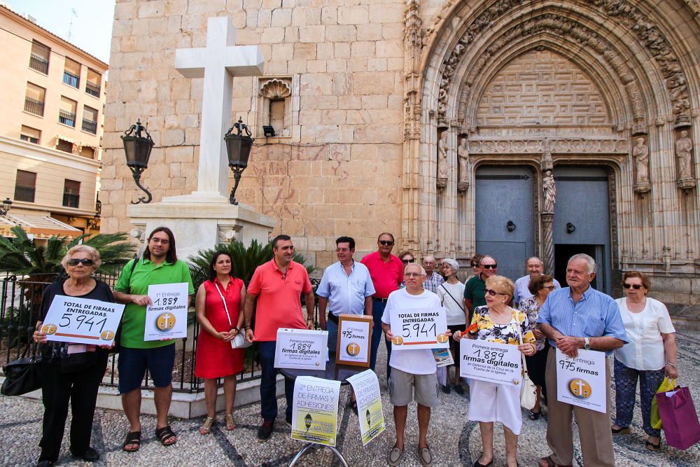 Protestas contra el derribo de la Cruz de Callosa