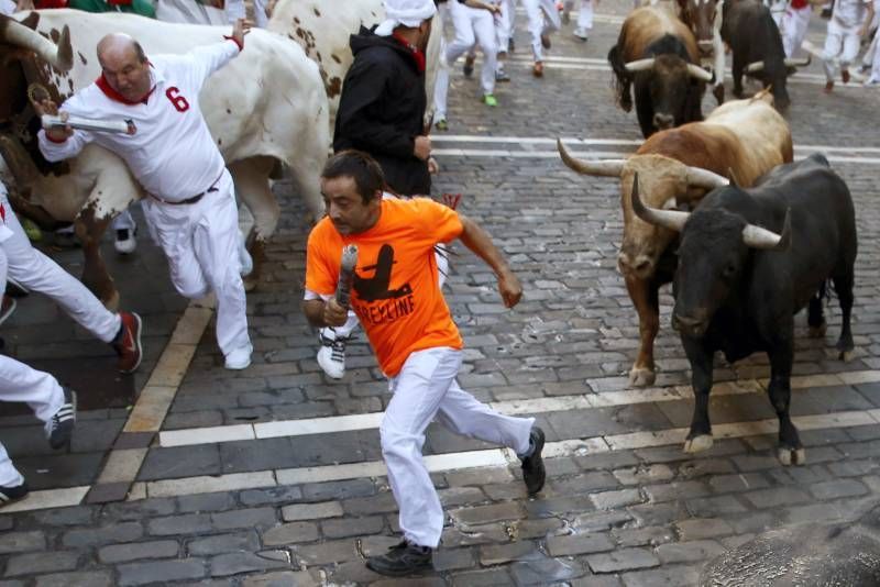 Penúltimo encierro de las fiestas de San Fermín