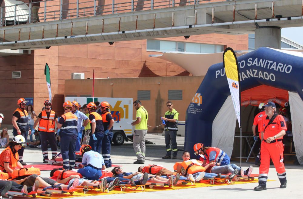 Simulacro de accidente aéreo en Málaga