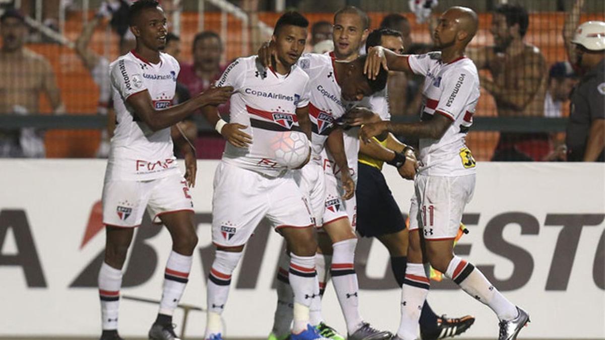 El Sao Paulo celebra el tanto de la victoria