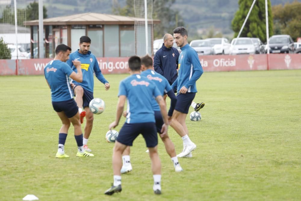 Entrenamiento del Sporting en Mareo.