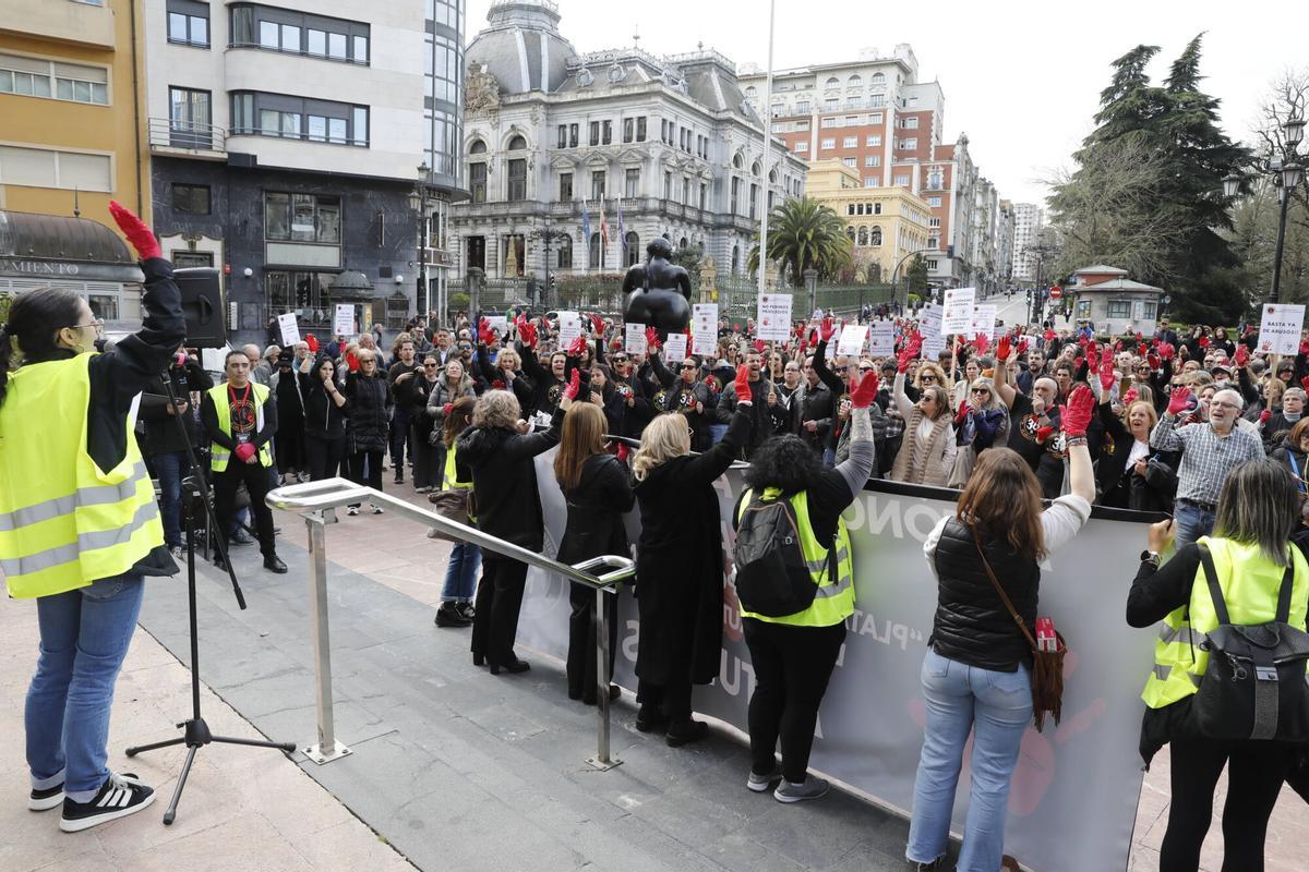 EN IMÁGENES: Así fue la manifestación de autónomos asturianos en Oviedo