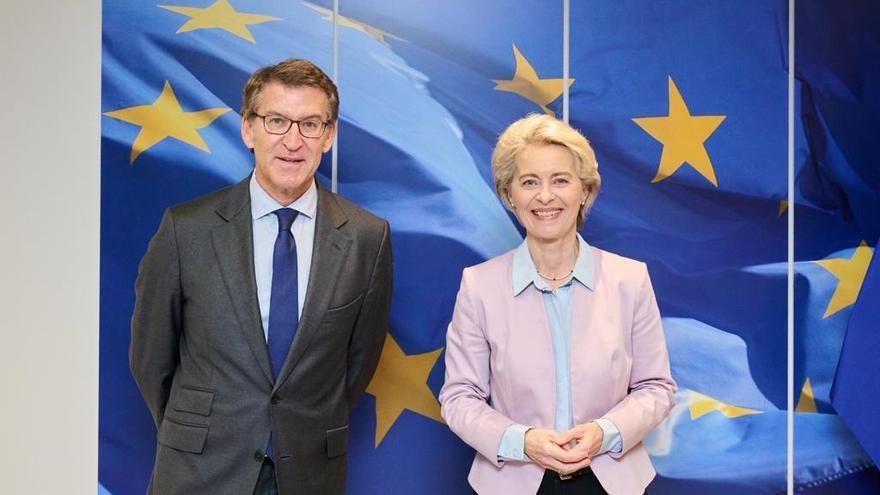 Alberto Núñez Feijóo y Ursula von der Leyen.