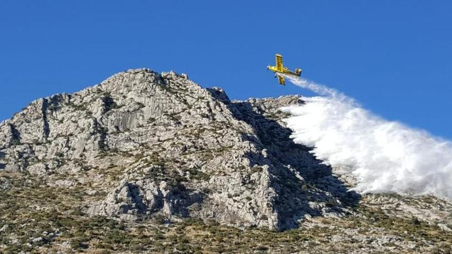 Un incendio forestal calcina  una hectárea en la Marina Alta