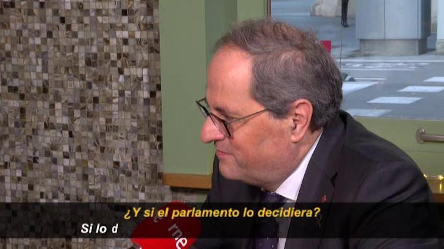 Torra ya prevé elecciones si le inhabilitan en firme