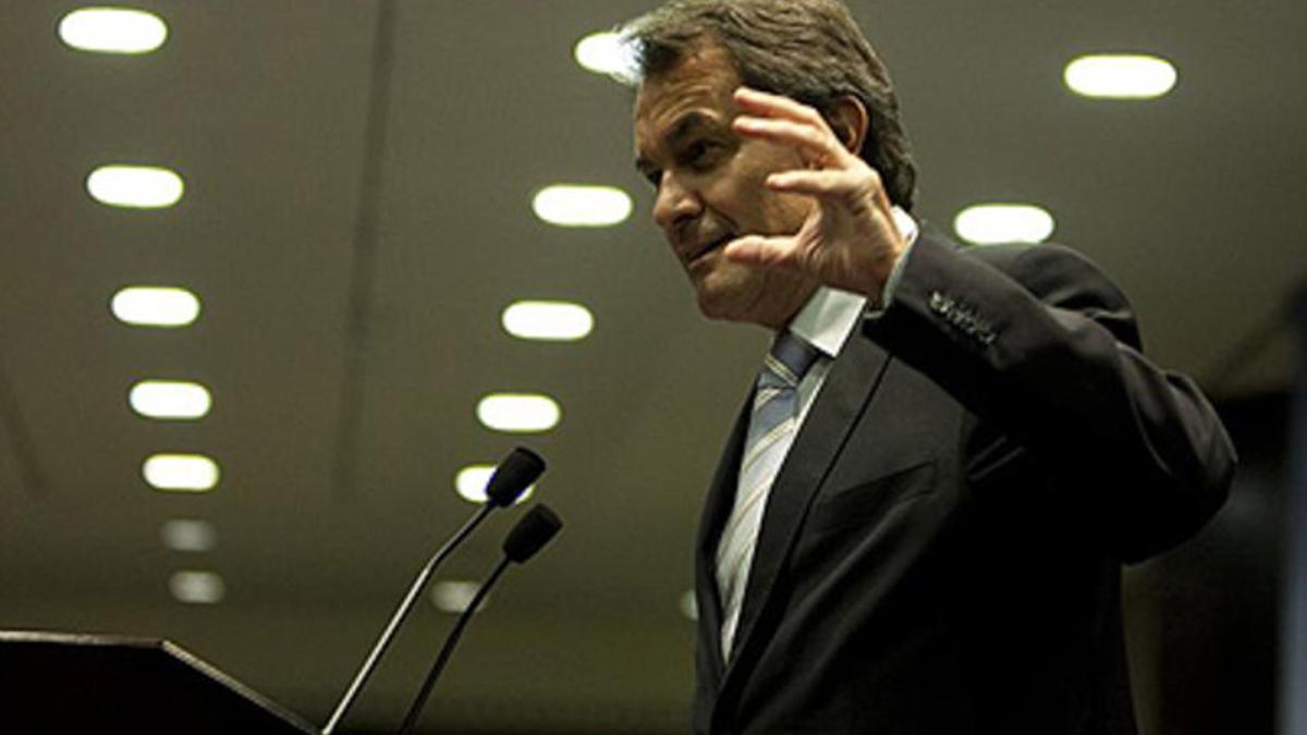 Artur Mas, en un momento de su conferencia en el Círculo Financiero de La Caixa