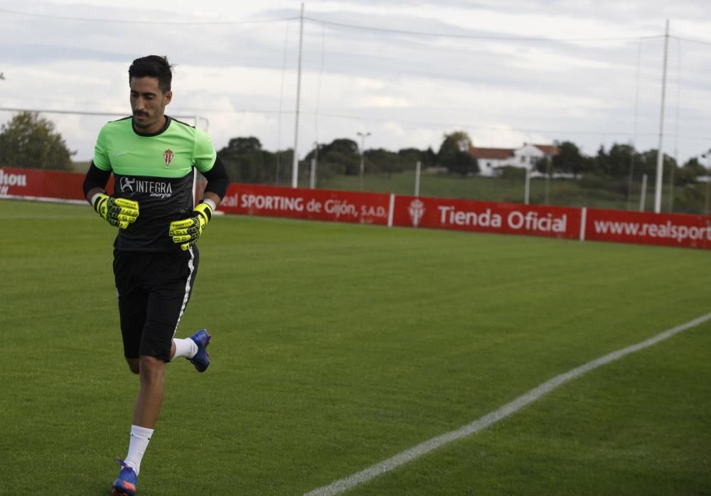 Entrenamiento del Sporting en Mareo.