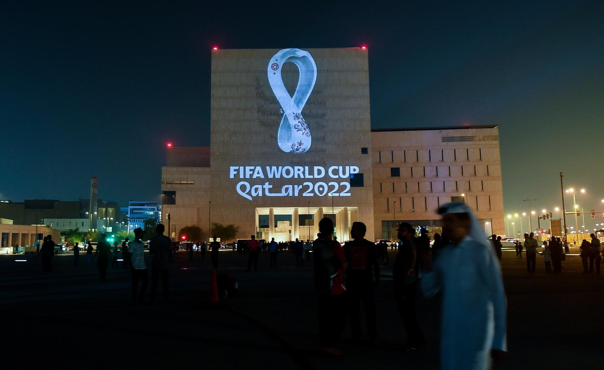 El logo oficial de la Copa Mundial de la FIFA Qatar 2022