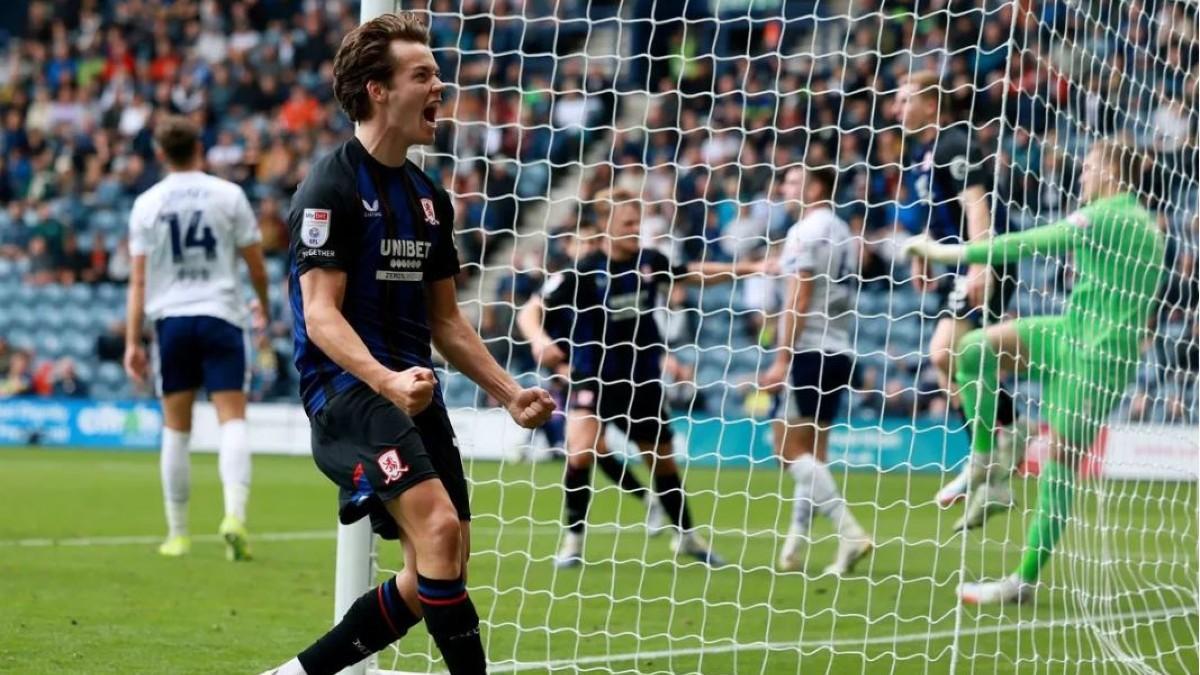 Sverre Nypan, con el Middlesbrough