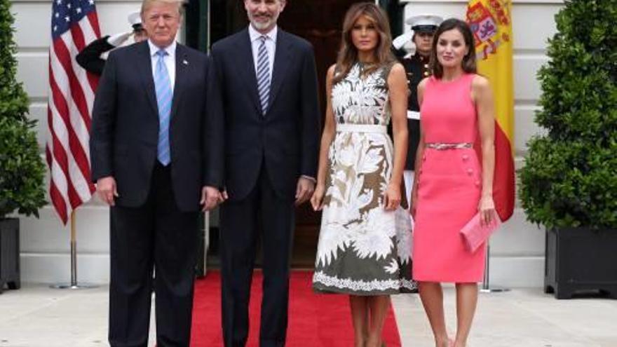 Trump, Felip VI, Melania i la reina Letizia.