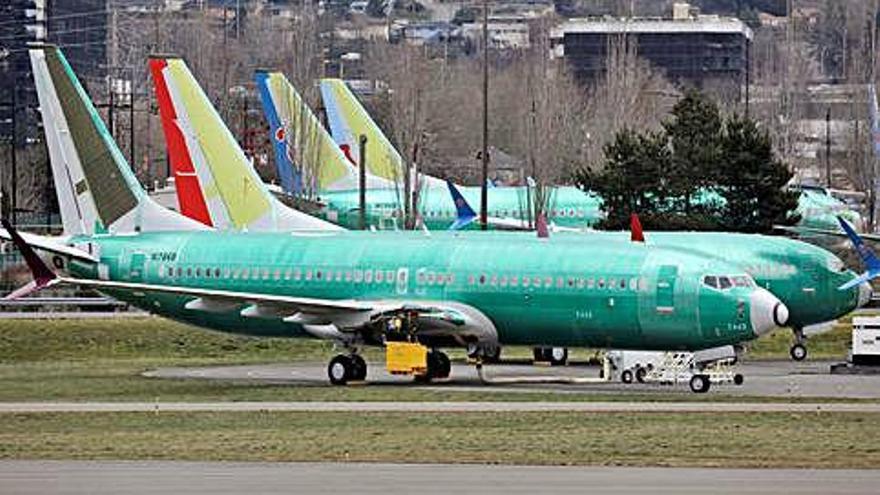 Diversos aparells Boeing MAX 737 propietat de la companyia China Southern Airlines.