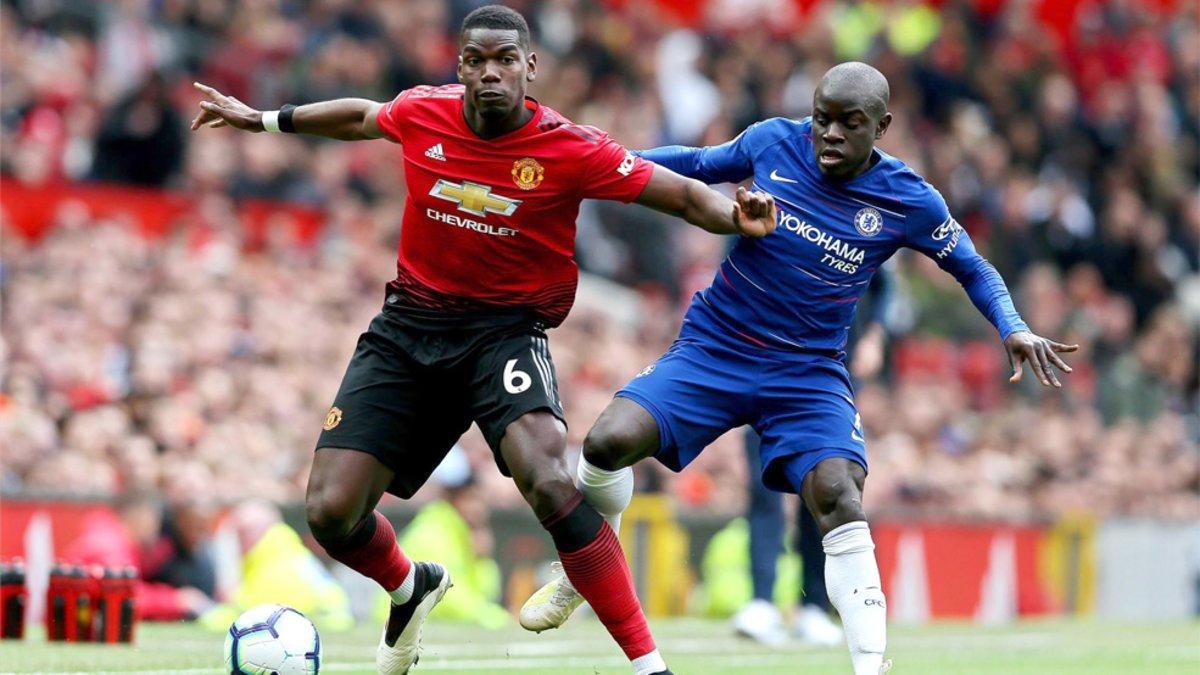 Kanté, en una imagen con Pogba