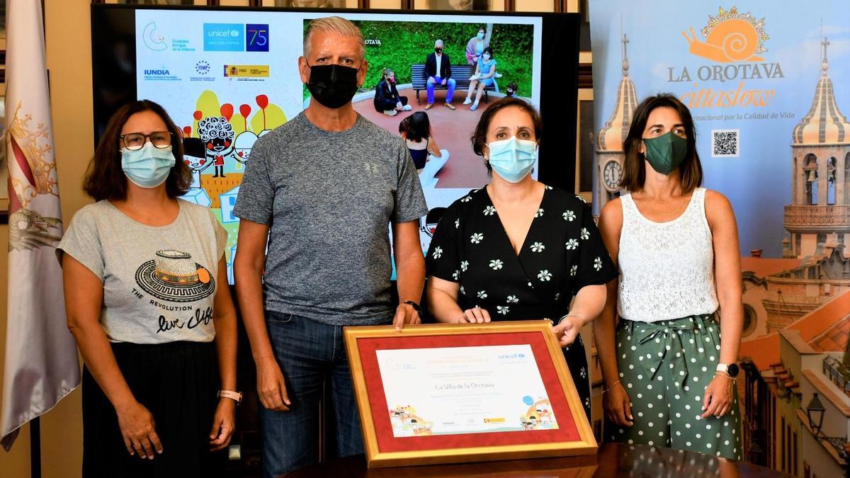 La Orotava recibe el título de Ciudad Amiga de la Infancia
