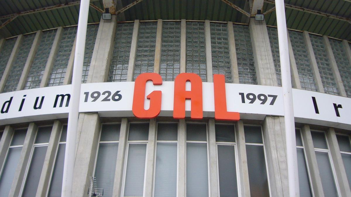 Fachada del Stadium Gal, el campo del Real Unión, donde el Castellón perdió un título.