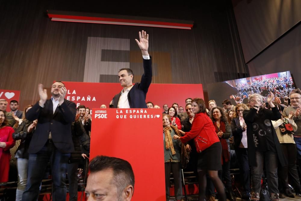 Mitín de Pedro Sánchez en Gijón