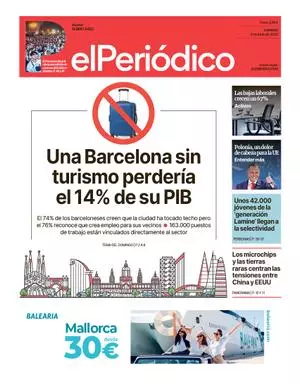 La portada de EL PERIÓDICO del 8 de junio de 2025