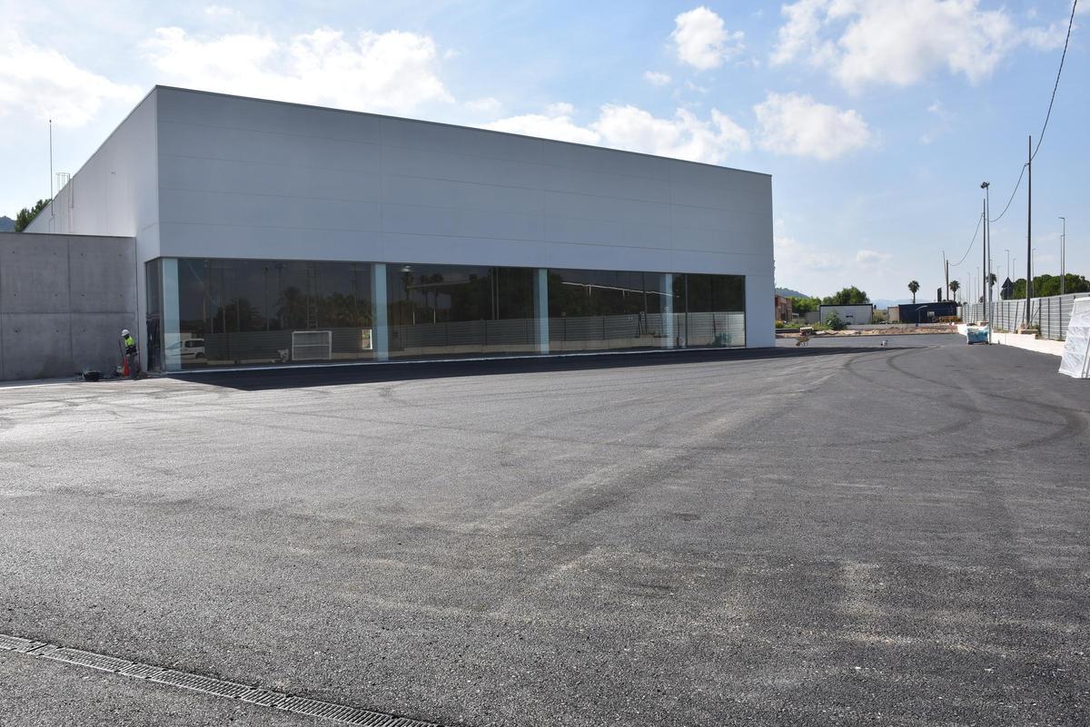 El nuevo pabellón deportivo de Xàtiva, prácticamente finalizado.