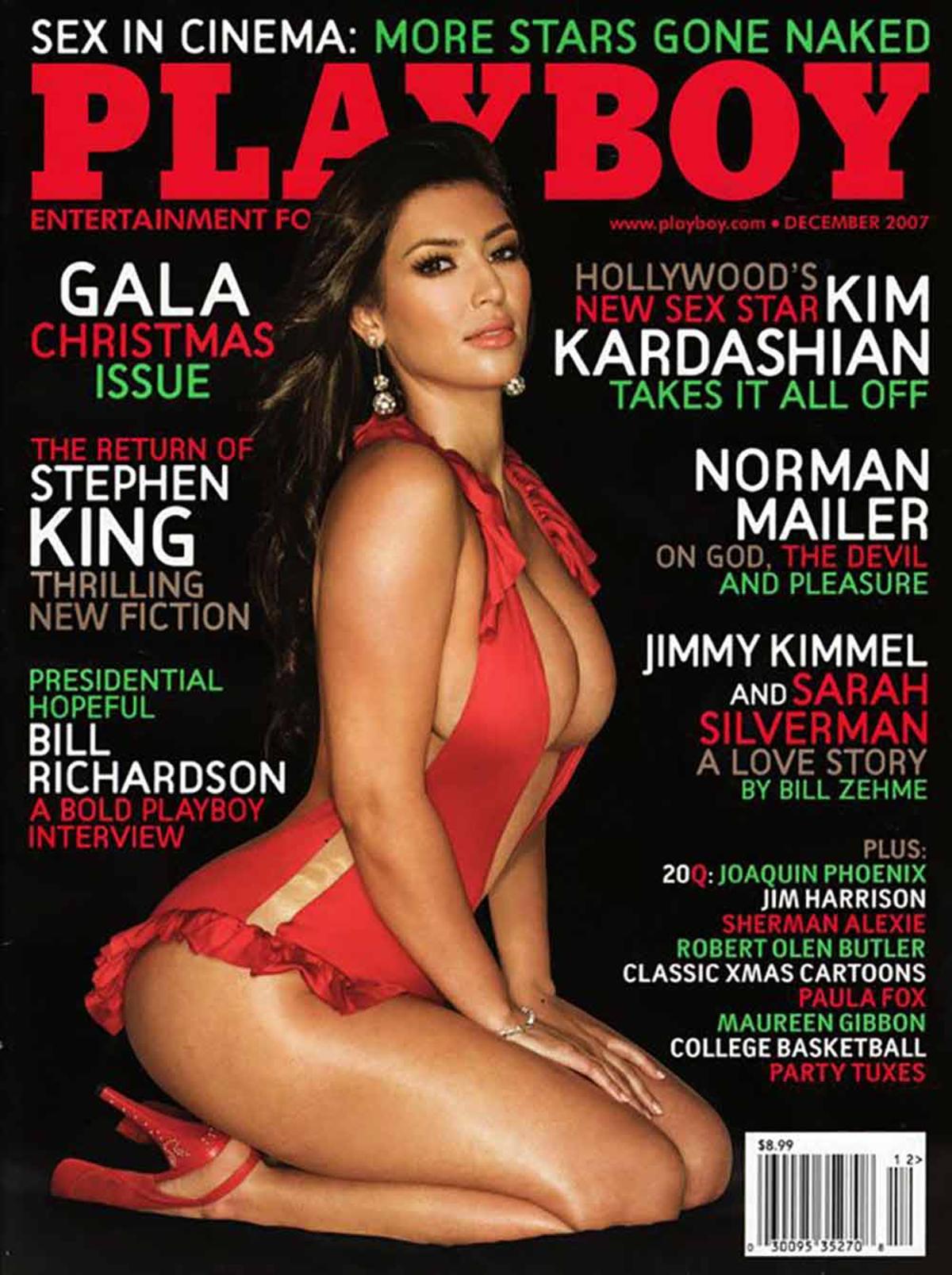 Kim Kardashian en la portada de la revista Playboy en 2007.
