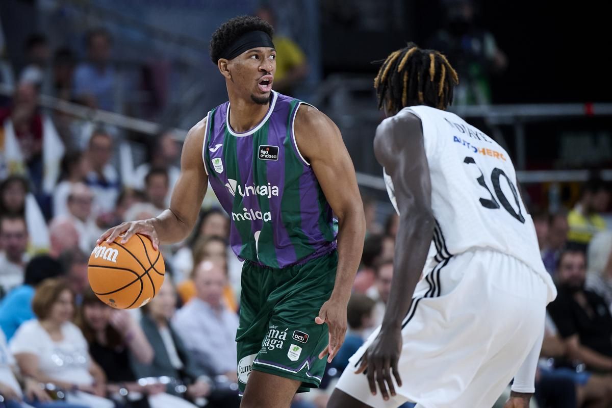 Kameron Tylor durante el primer partido de semifinales entre el Unicaja y el Real Madrid.