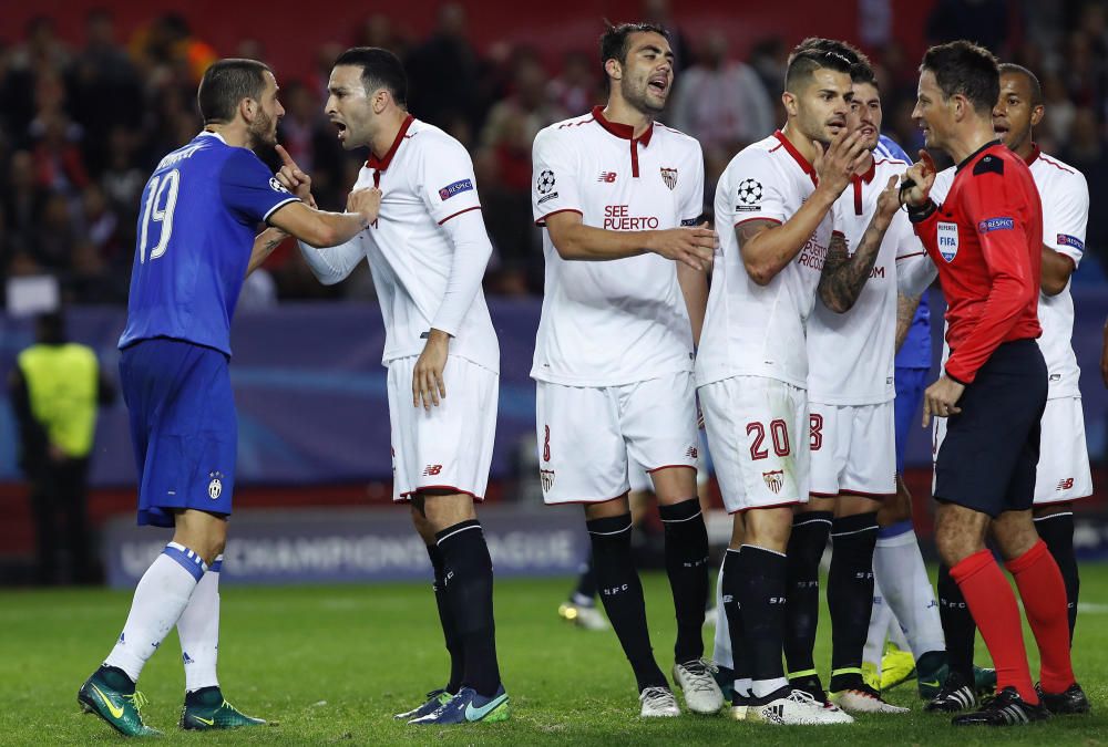 Imágenes del partido entre Sevilla y Juventus.