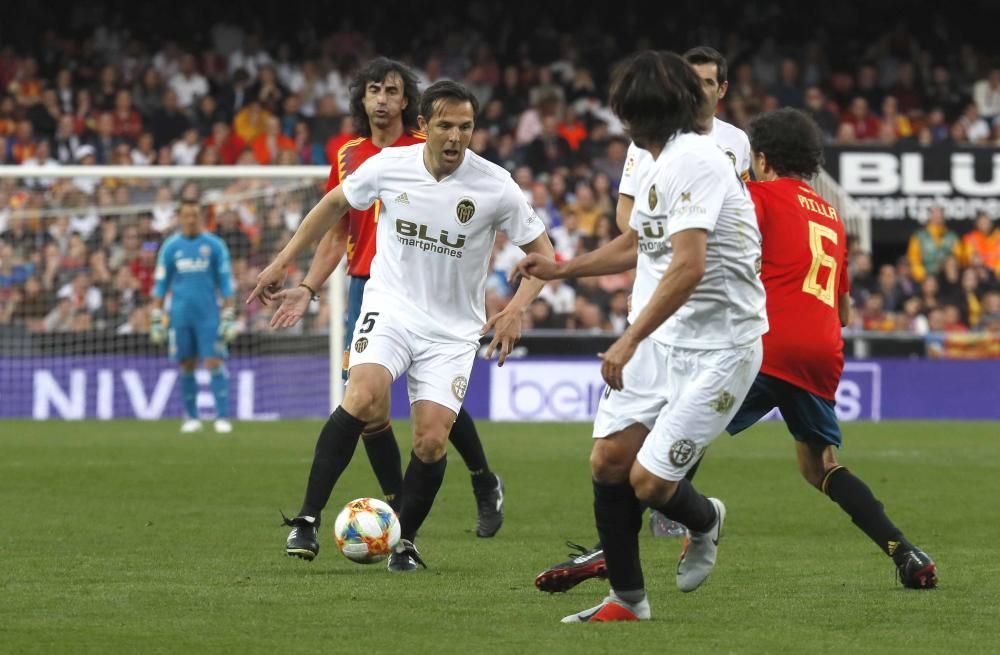 El partido Leyendas del Valencia CF - Selección Española