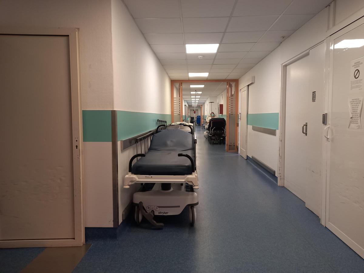Un pasillo del Hospital Montecelo de Pontevedra.