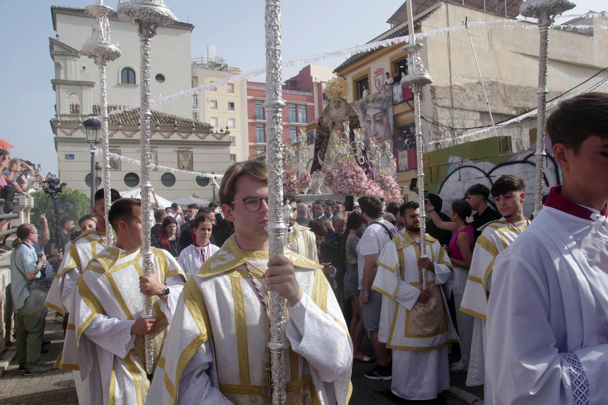 La procesión de la Virgen de la Trinidad este sábado, en imágenes