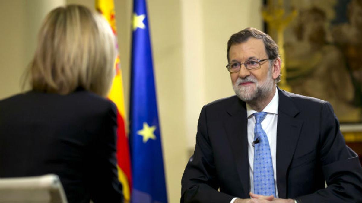Mariano Rajoy, durant l’entrevista a Antena 3, reacciona a la decisió d’Ajuntament de Pontevedra de declarar-lo persona ’non grata’.