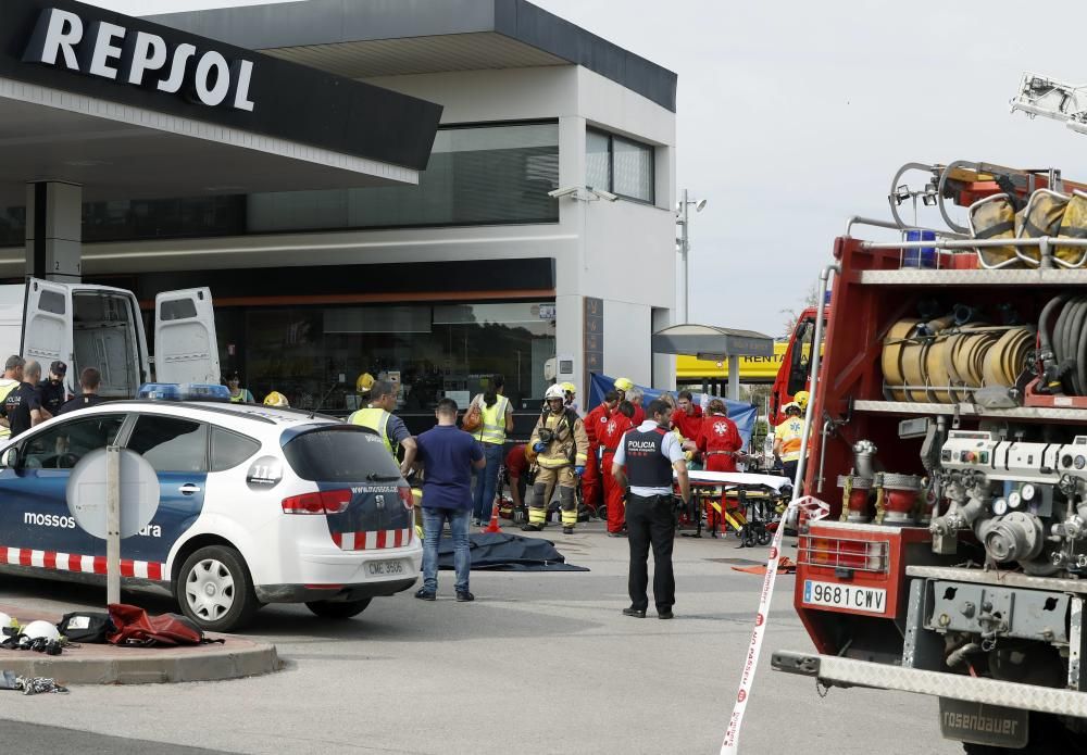 Explosión en una gasolinera de Barcelona