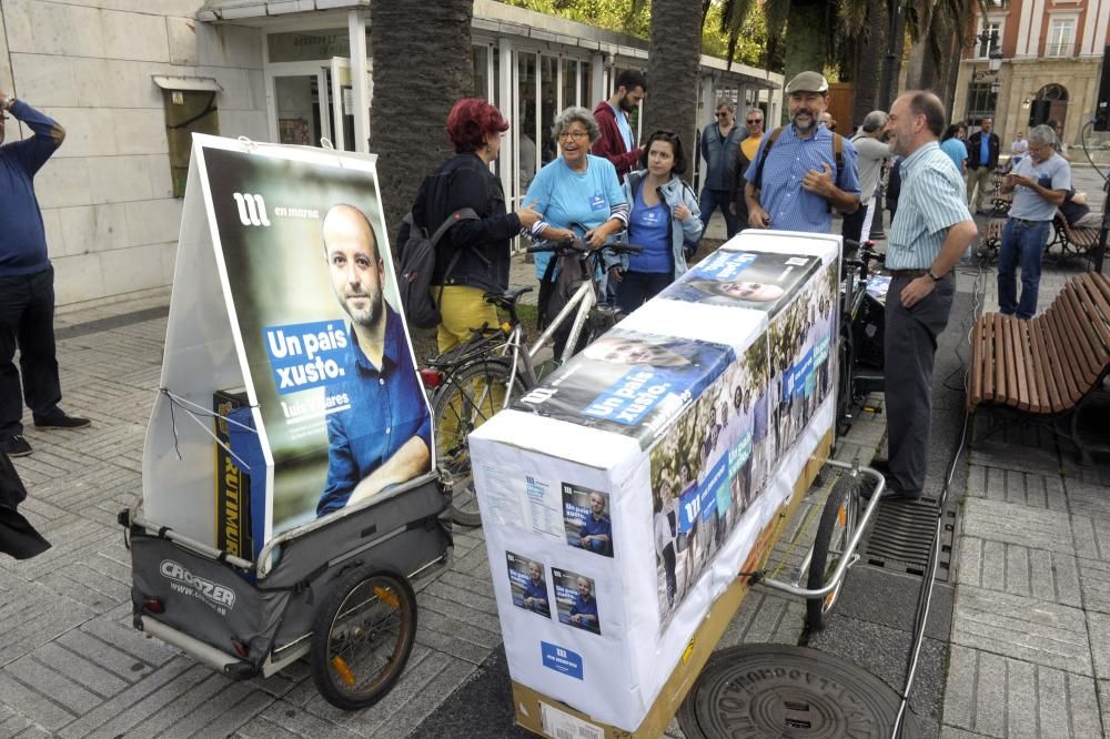 Mitin con Ada Colau, Villares y Xulio Ferreiro