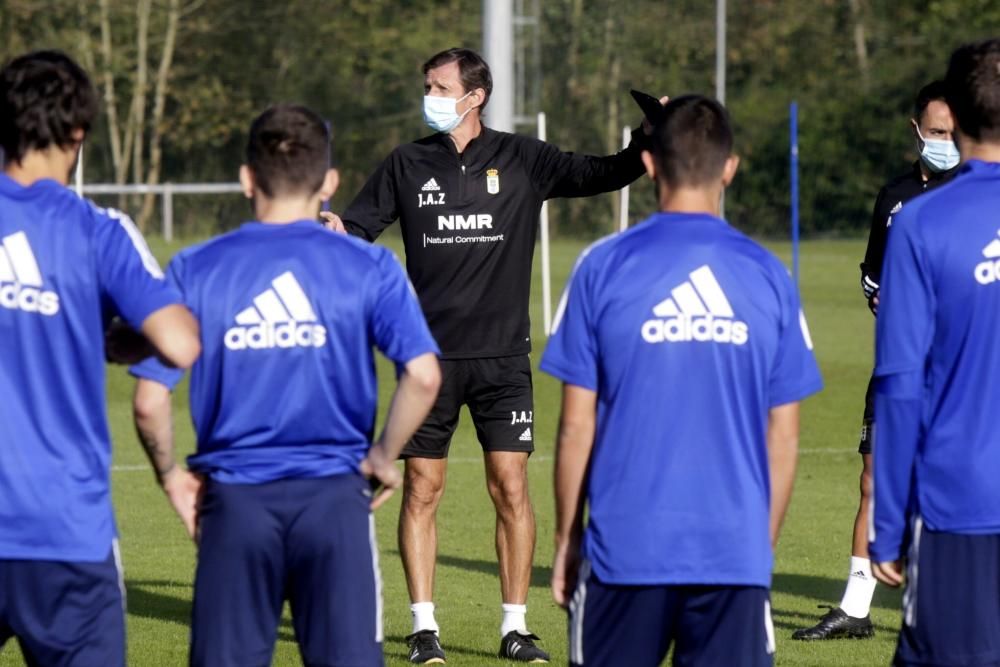 Entrenamiento del Oviedo en El Requexón