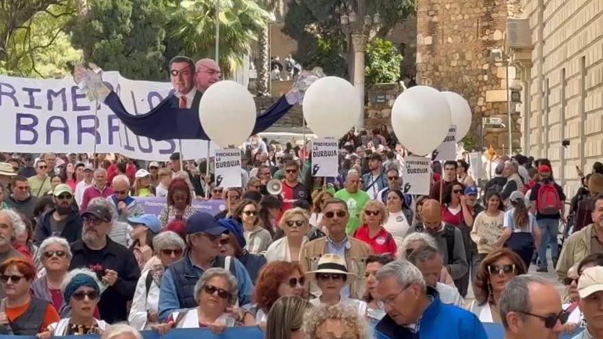 Manifestación en favor de la vivienda en Málaga