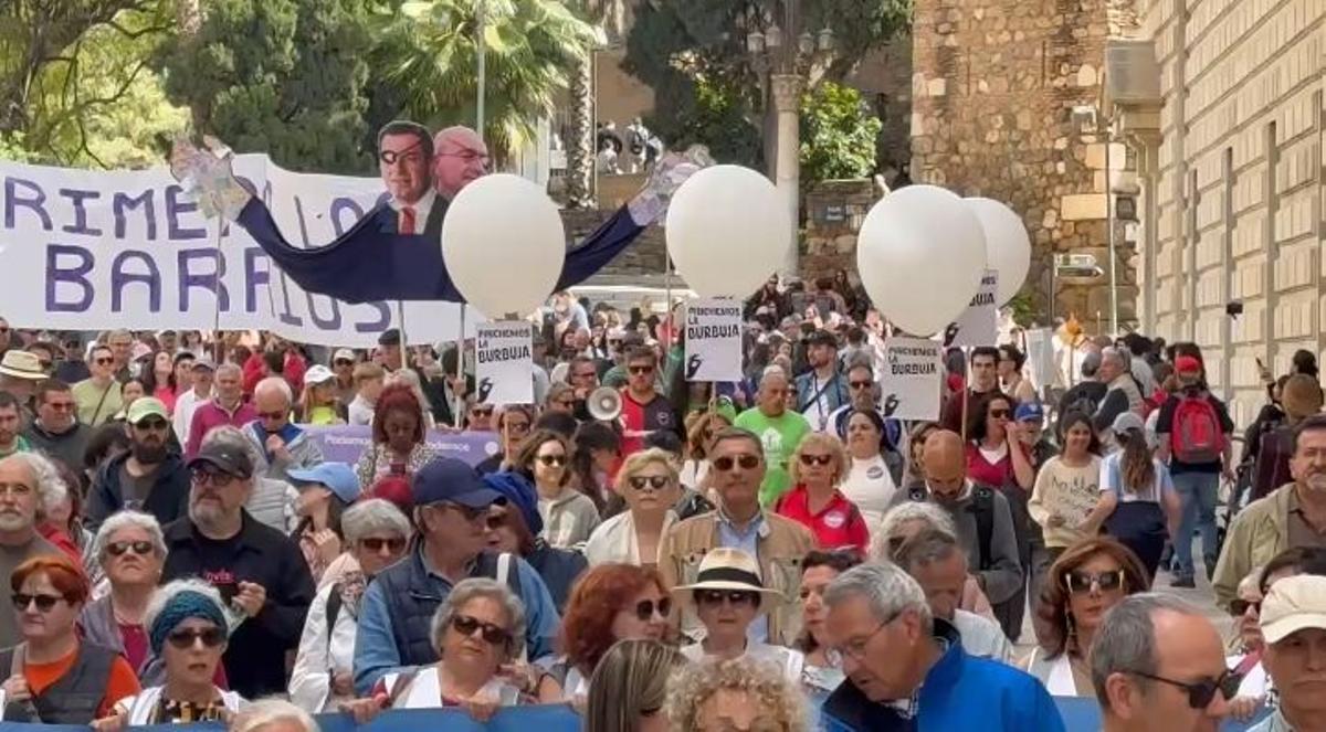 Manifestación en Málaga en favor de la vivienda del pasado 5A