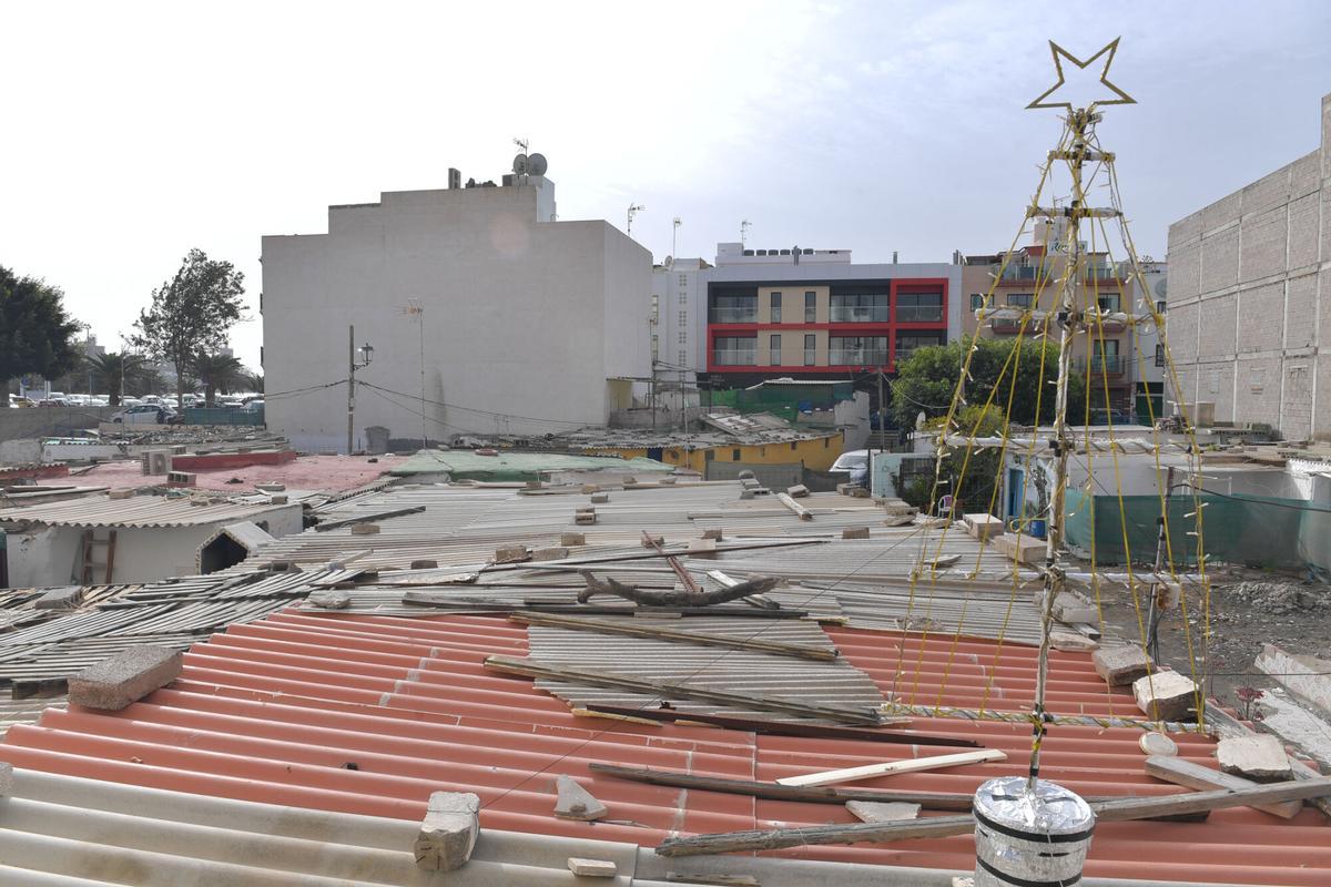 Imagen de archivo de chabolas en Arguineguín.