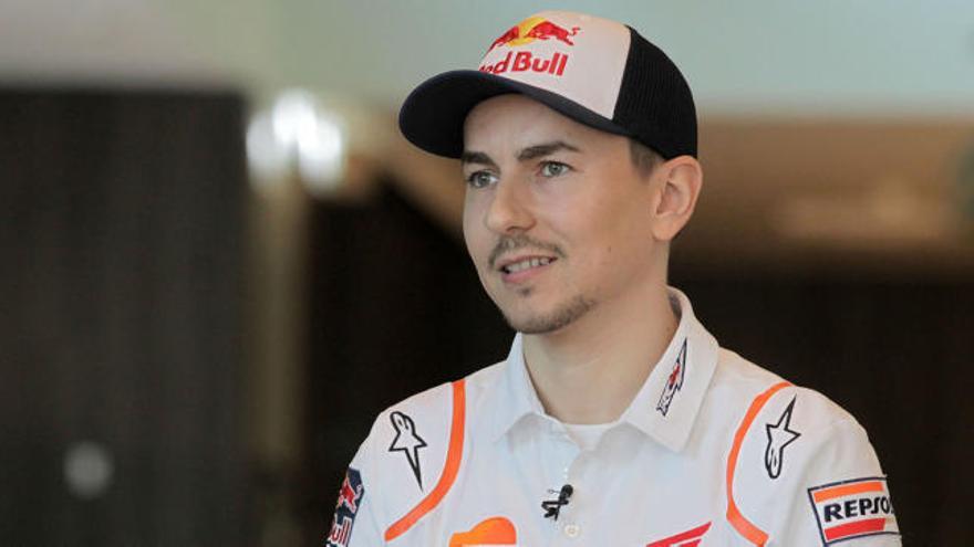 Jorge Lorenzo, ya con los colores del equipo Honda